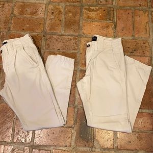 2 Pair American Eagle 28/30 Slim Straight Khakis